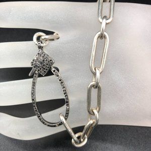 Bracelet - Black/White Diamond Lobster